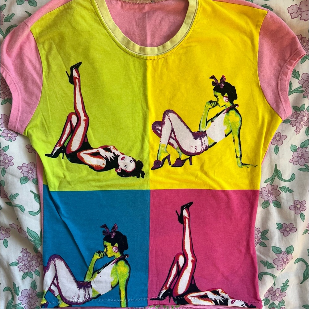 Y2K Versace Inspired Pop Art Graphic T-Shirt
